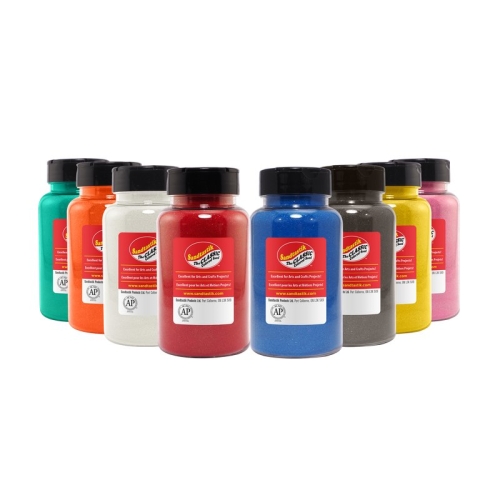 Sandtastik® Rainbow Sand Art Set; 8 pc Refillable Bottle Set