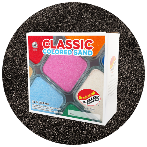 Classic Colored Sand - Black - 25 lb (11.3 kg) Box