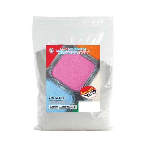 Classic Colored Sand - White - 5 lb (2.3 kg) Bag