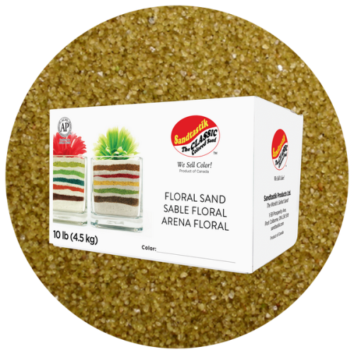 Floral Colored Sand - Lizard Green - 10 lb (4.5 kg) Box