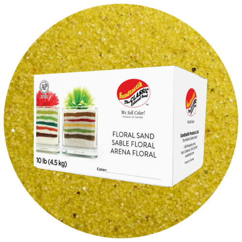 Floral Colored Sand - Yellow - 10 lb (4.5 kg) Box