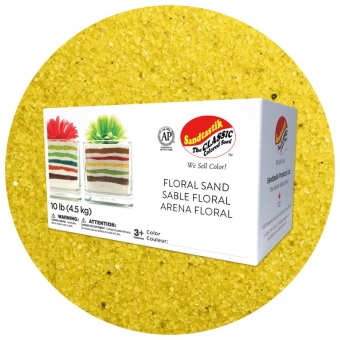 Floral Colored Sand - Yellow - 10 lb (4.5 kg) Box