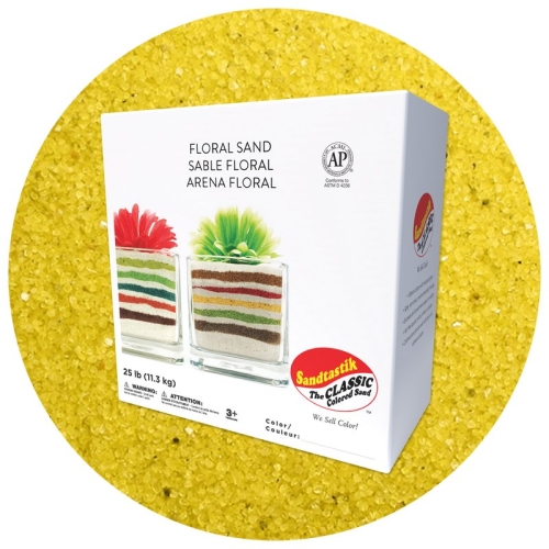 Floral Colored Sand - Yellow - 25 lb (11.4 kg) Box