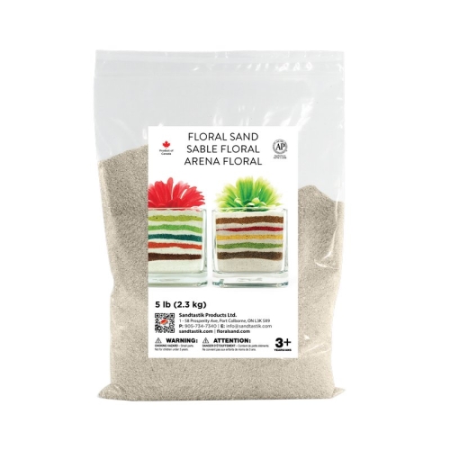 Floral Colored Sand - Light Silver - 5 lb (2.3 kg) Bag