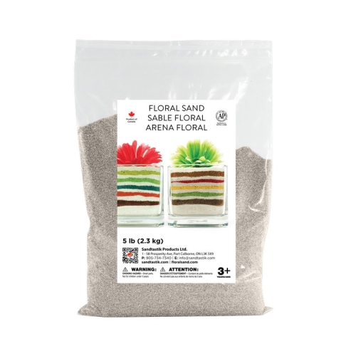 Floral Colored Sand - Light Grey - 5 lb (2.3 kg) Bag