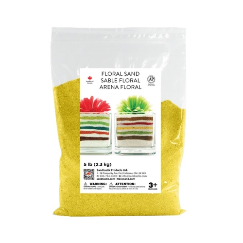 Floral Colored Sand - Yellow - 5 lb (2.3 kg) Bag