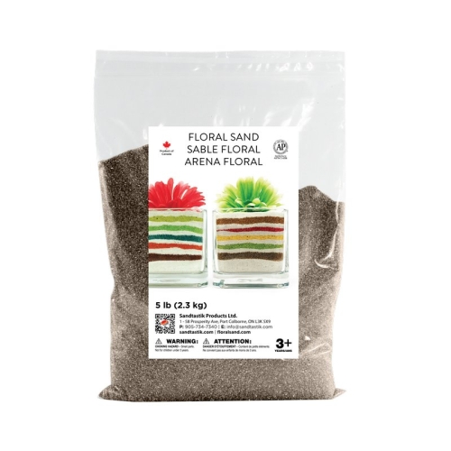 Floral Colored Sand - Dark Grey - 5 lb (2.3 kg) Bag