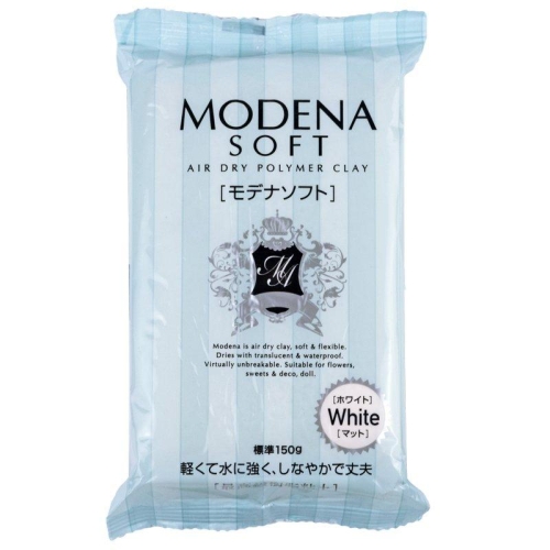 Modena Soft Air Dry Polymer Clay, White, 150 g