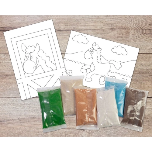 Peel 'N Stick Sand Art Kit Horse