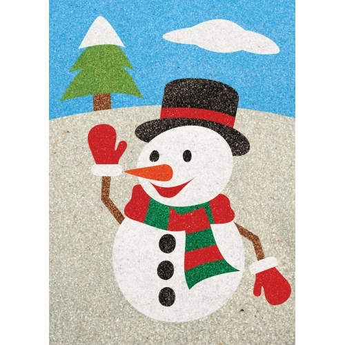 Peel 'N Stick Sand Art Board 24 Snowman